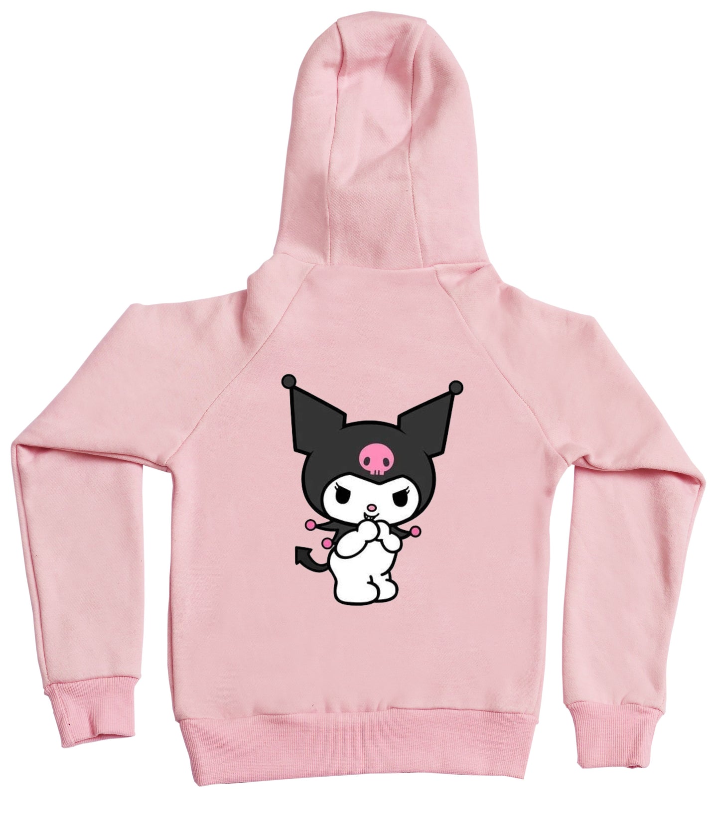 Pink Kuromi doll Fleece Hoodie for Kids