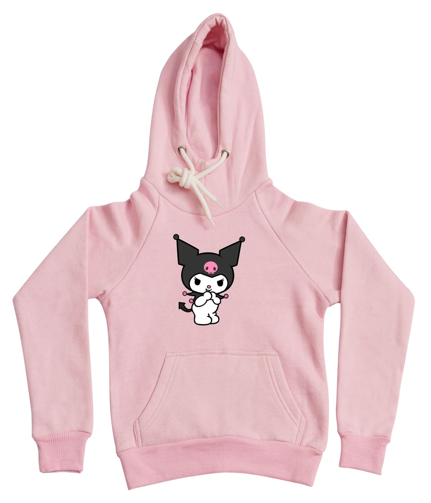 Pink Kuromi doll Fleece Hoodie for Kids