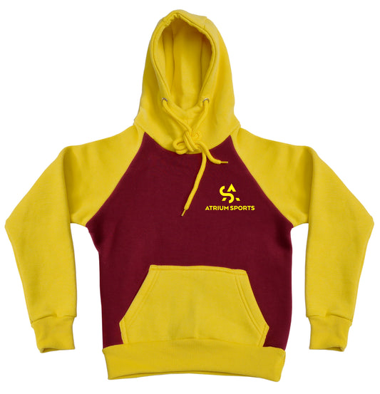 Kids Yellow-Maroon Fleece Hood